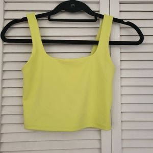 EXPRESS Body Contour High Compression Square Neck Cropped Tank XS